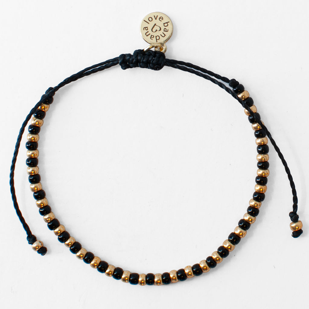 Black and Gold Beaded String