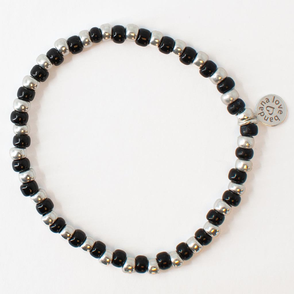Black and Silver Candi Beads