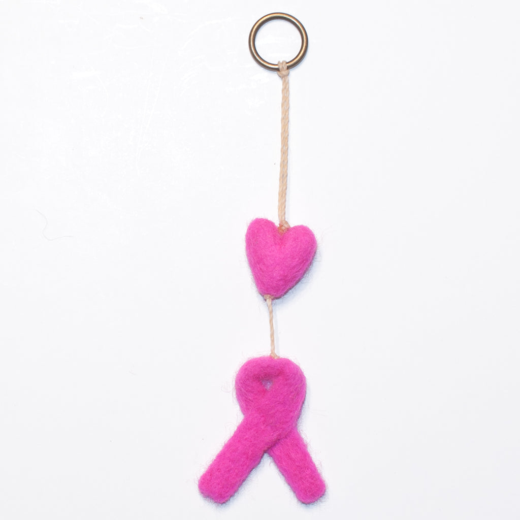 Pink Ribbon Mini Heart String