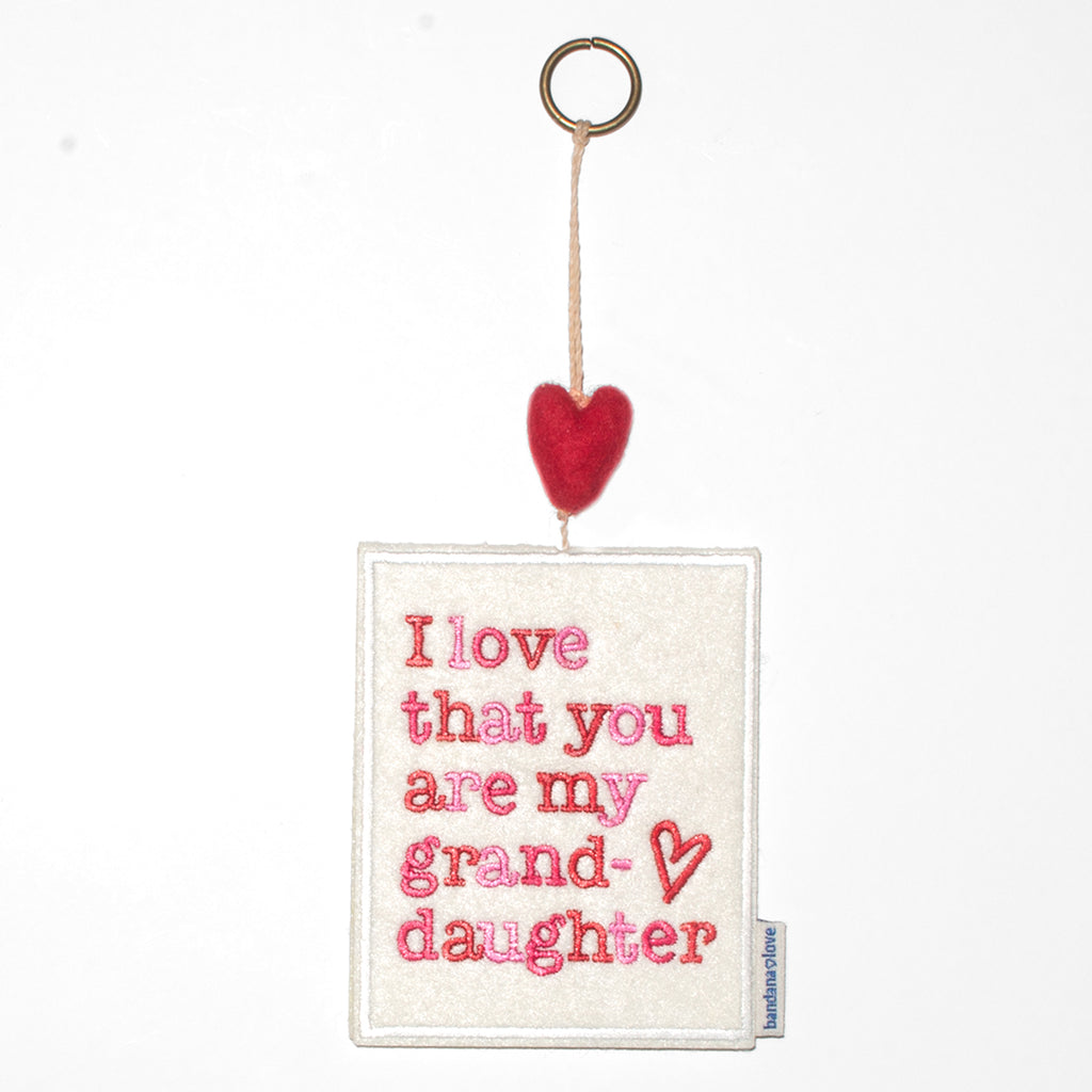 I Love That You Are My Grand-Daughter Mini Heart String