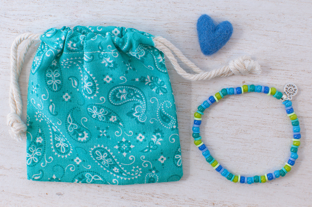 Heishi Aquamarine Candi Beads