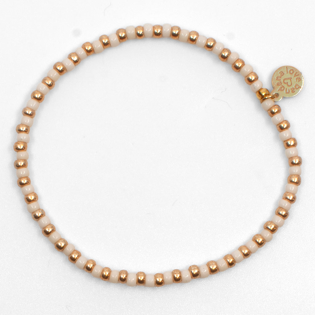 Ivory and Gold Mini Candi Beads