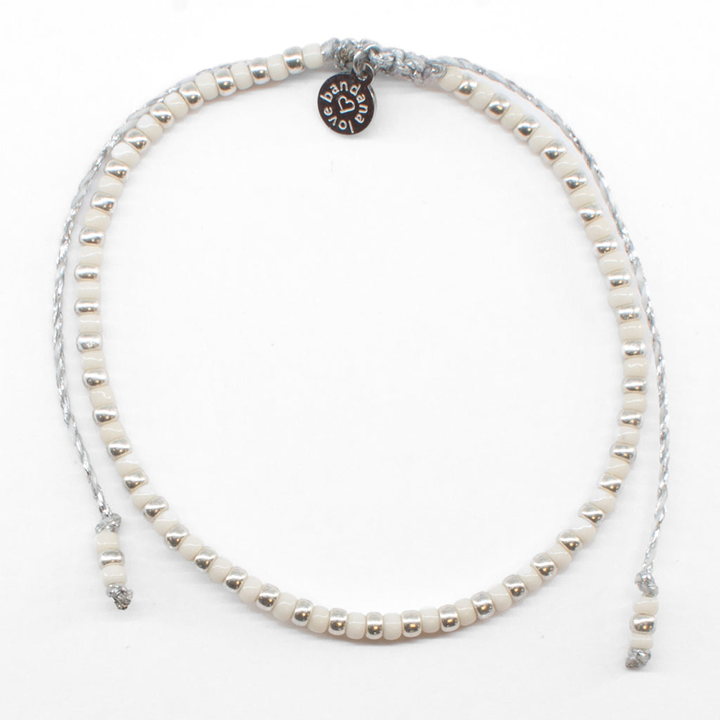 Ivory and Silver Anklet
