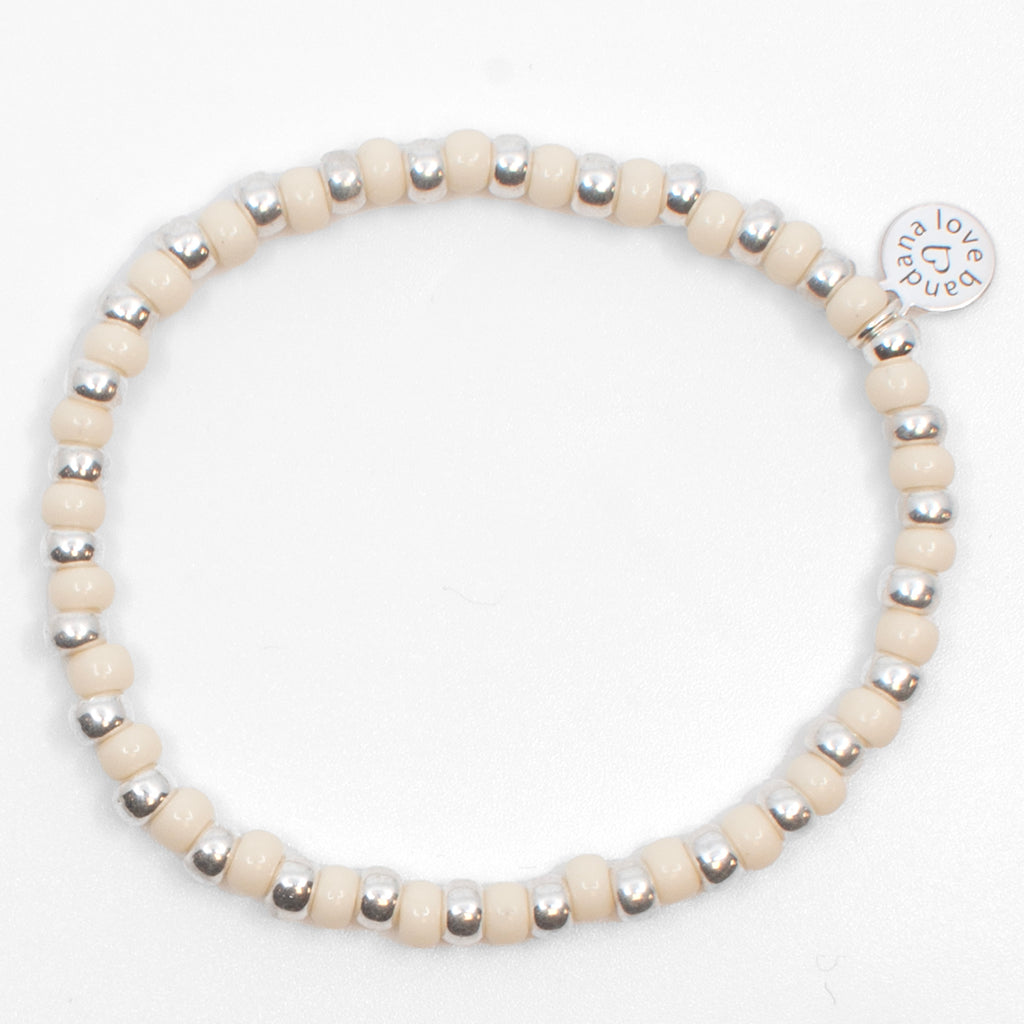 Ivory and Silver Candi Beads