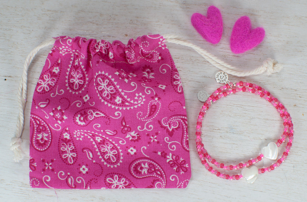 Mom and Me Shell Heart in Pretty in Pink