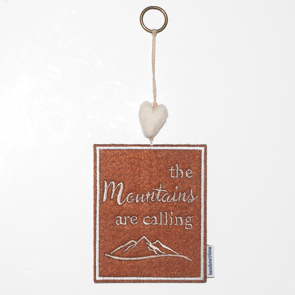 The Mountains are Calling Mini Heart String