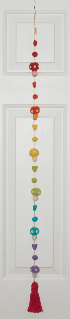 Rainbow of Mushrooms Heart String