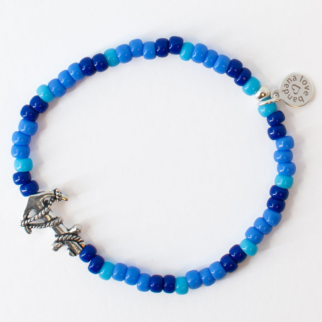 Anchor in Ocean Blues Candi Beads