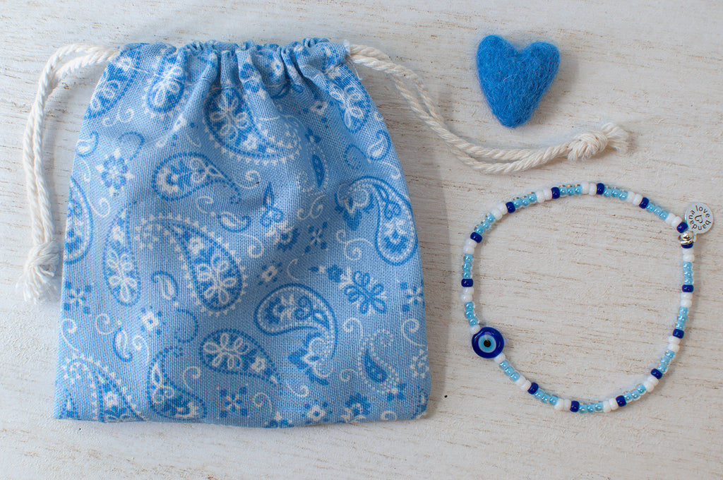 Evil Eye in Ocean Waves Mini Candi Beads