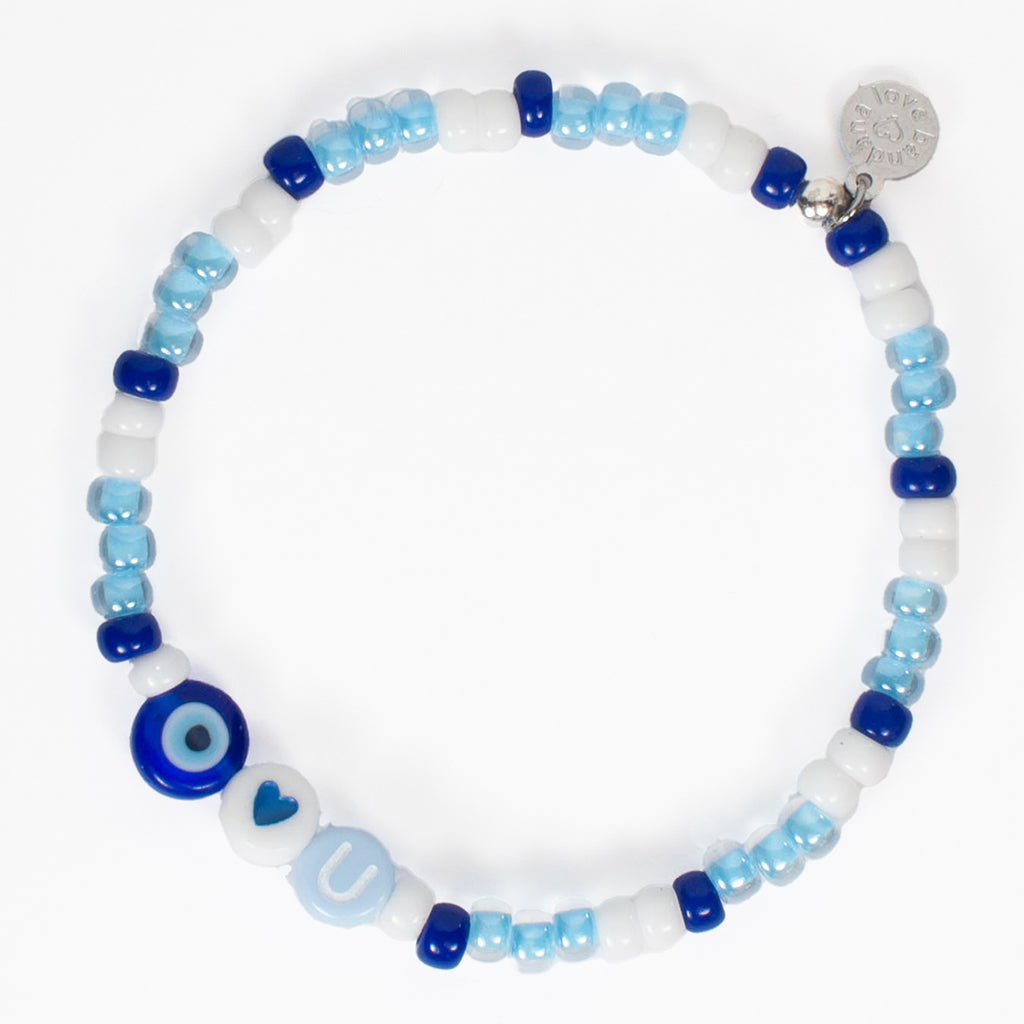 Eye Heart U in Ocean Waves Candi Beads