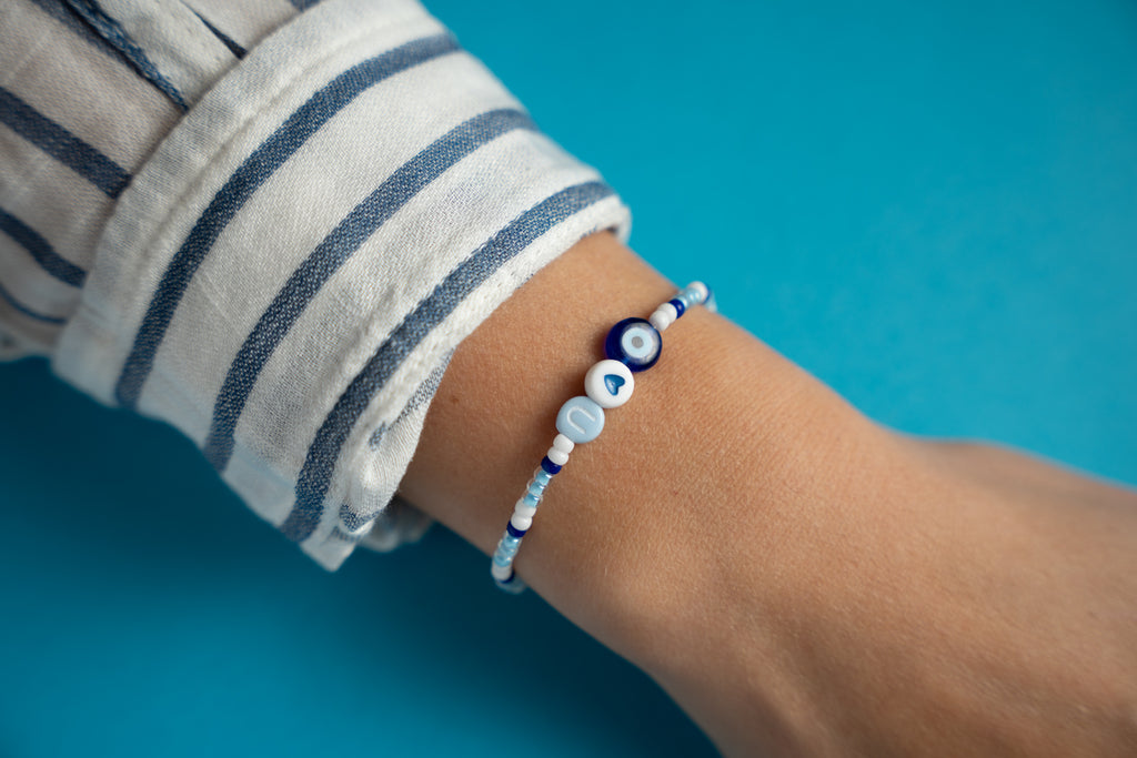 Eye Heart U in Ocean Waves Mini Candi Beads