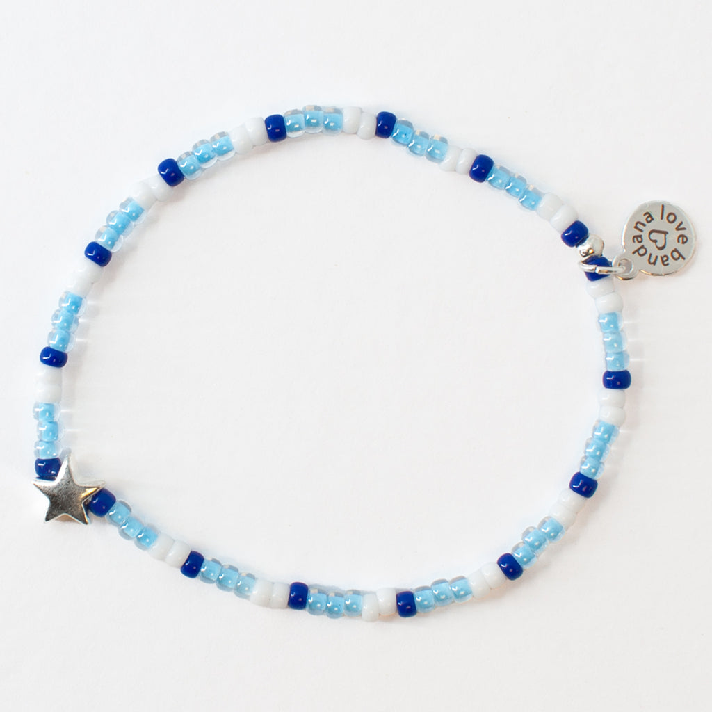 Silver Star in Ocean Waves Mini Candi Beads