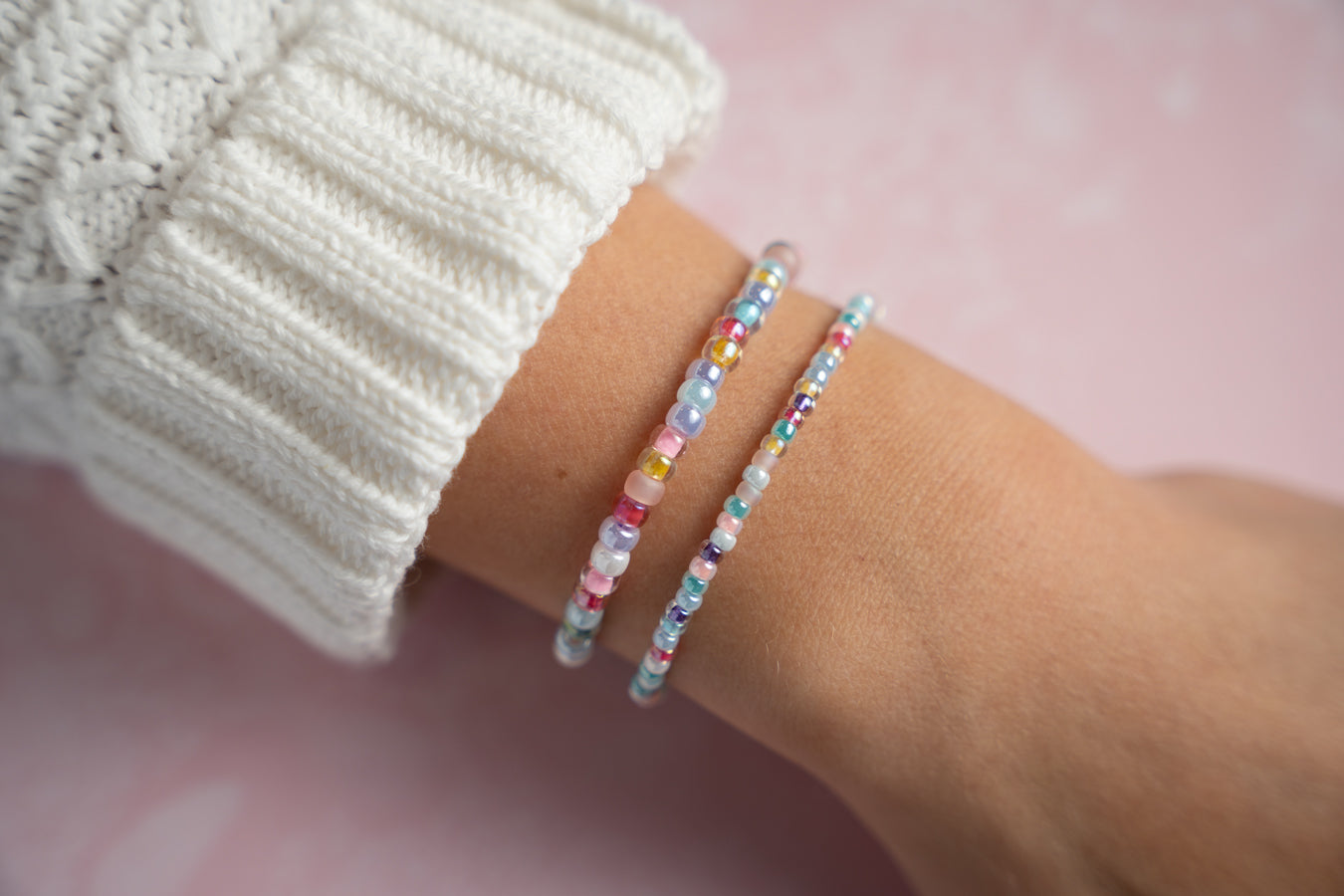 Pastel beads for bracelets sales