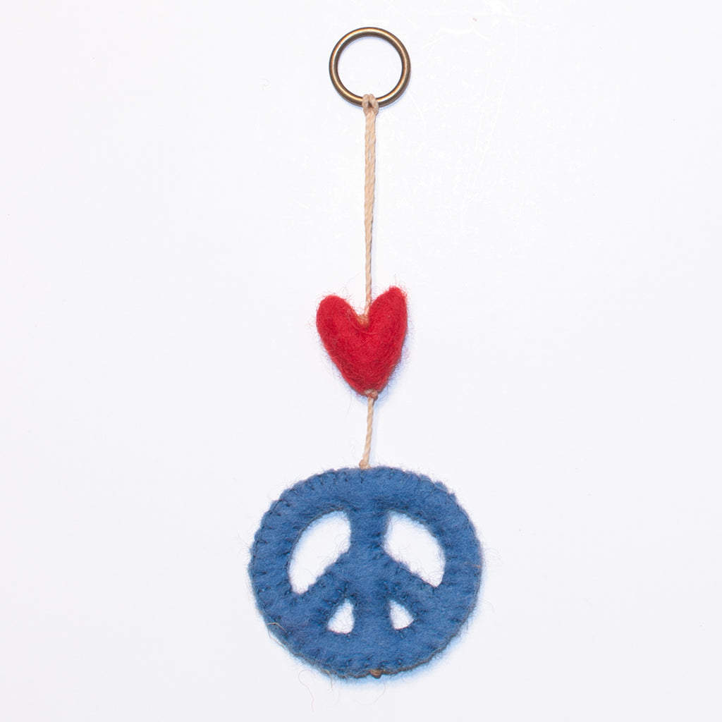 Blue Peace Mini Heart String
