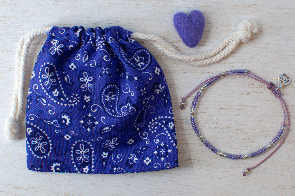 Purple Power Beaded String