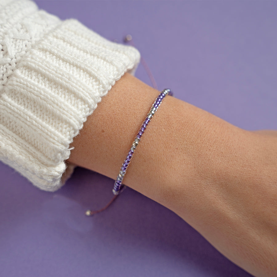 Purple Power Beaded String