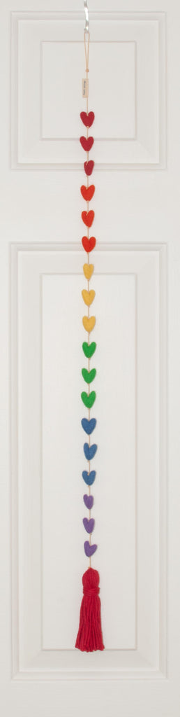 Rainbow Hearts Heart String
