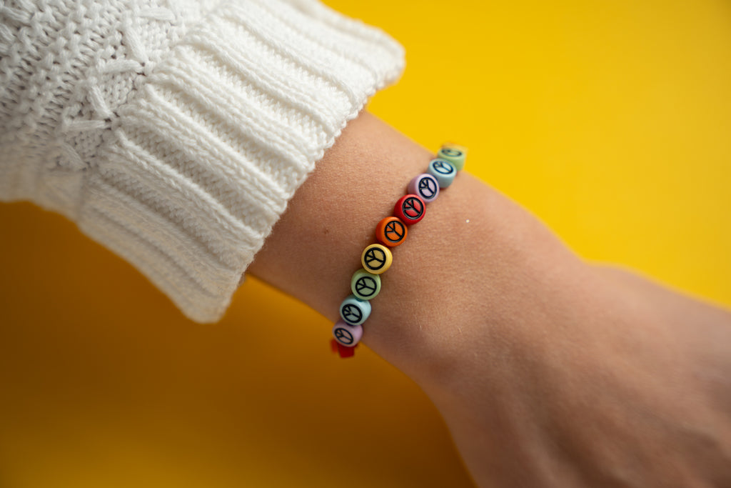 Rainbow of Peace Candi Beads