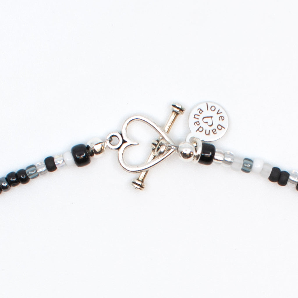 Salt and Pepper Mini Candi Beads Necklace
