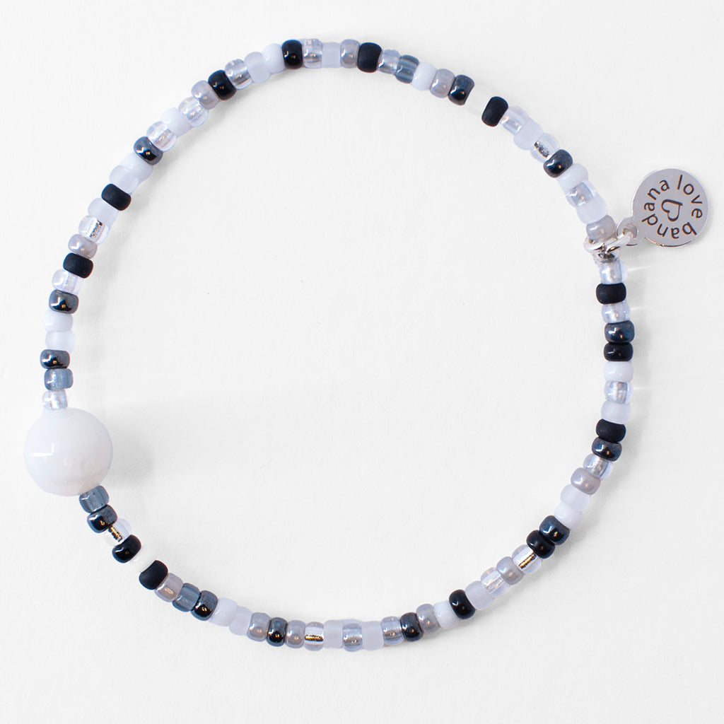 Mother of Pearl in Salt and Pepper Mini Candi Beads
