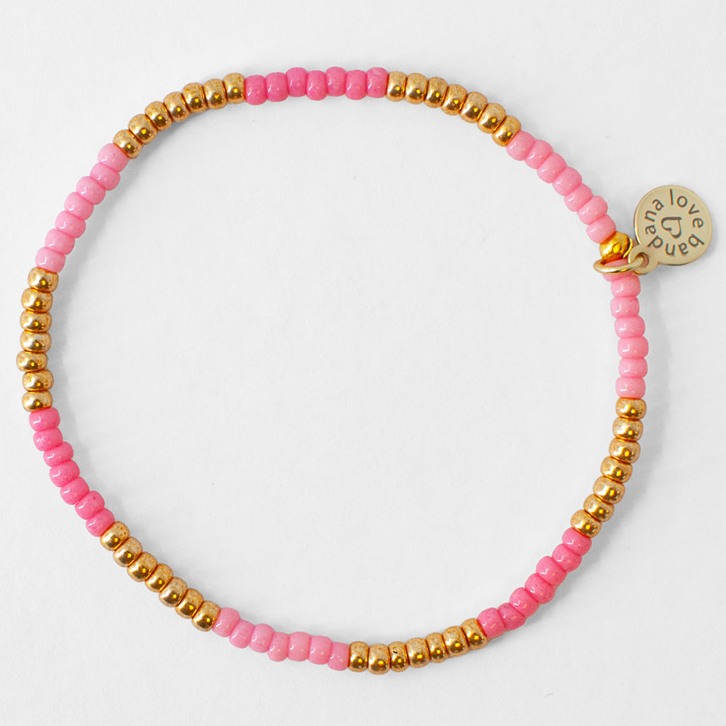 Shades of Pink Gold Mini Candi Beads