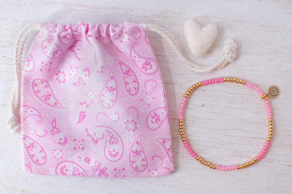 Shades of Pink Gold Mini Candi Beads