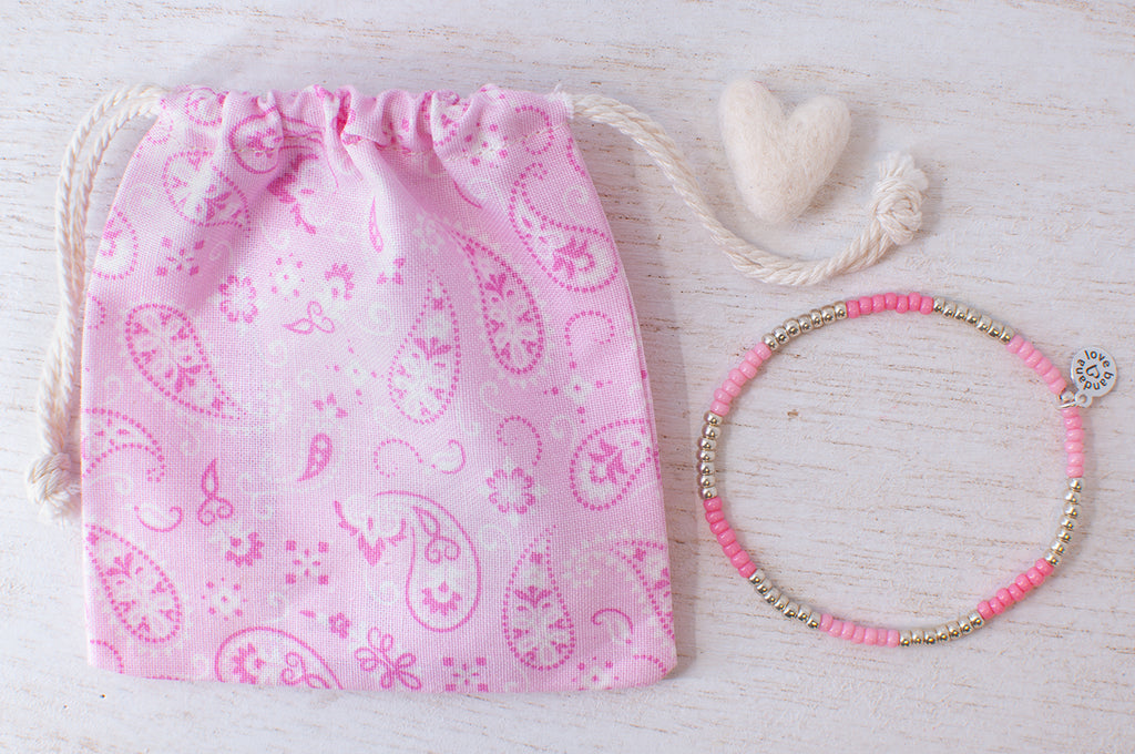 Shades of Pink Silver Mini Candi Beads