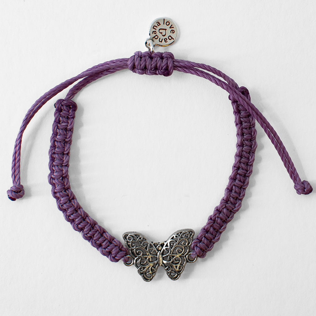 Silver Butterfly Knotted String - Available in Two Colors