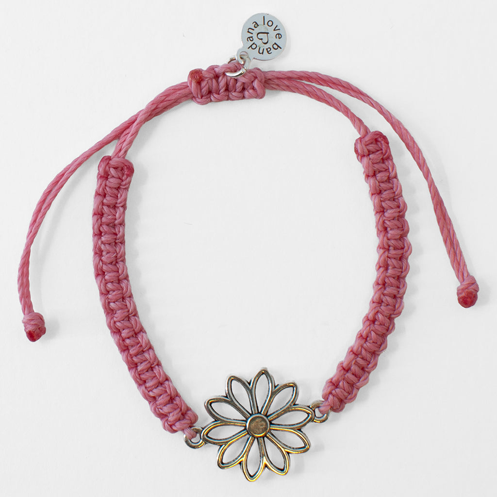 Silver English Daisy Knotted String - Available in Four Colors