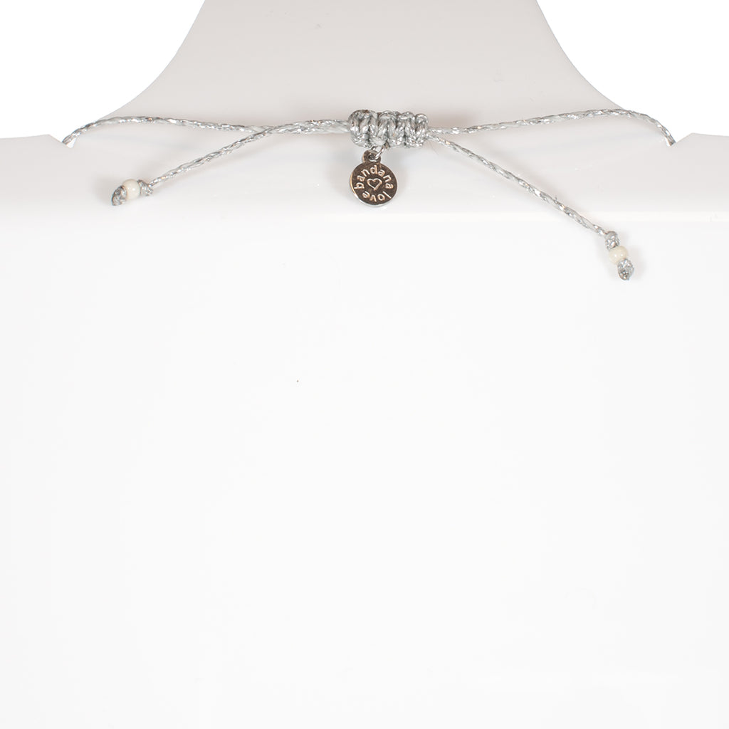 Ivory and Silver Candi Beads Necklace