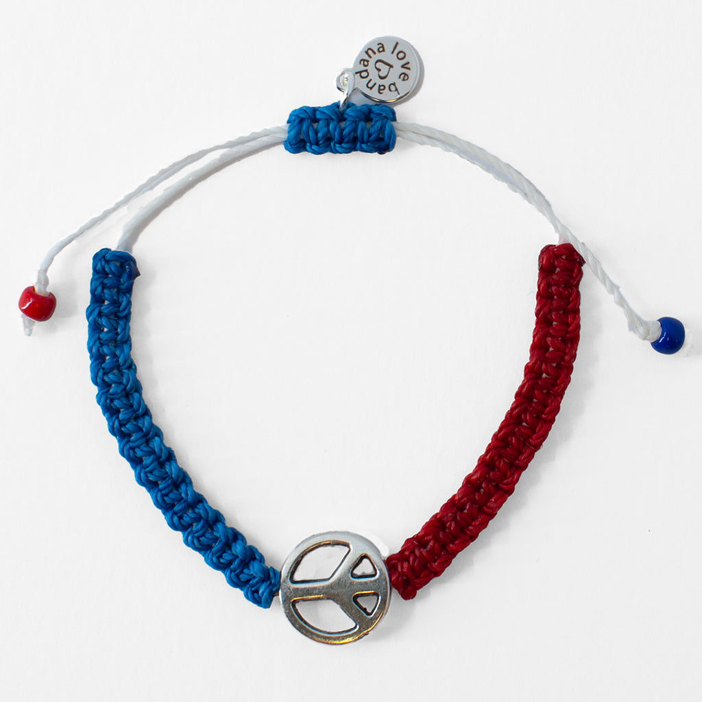 Silver Peace Knotted String