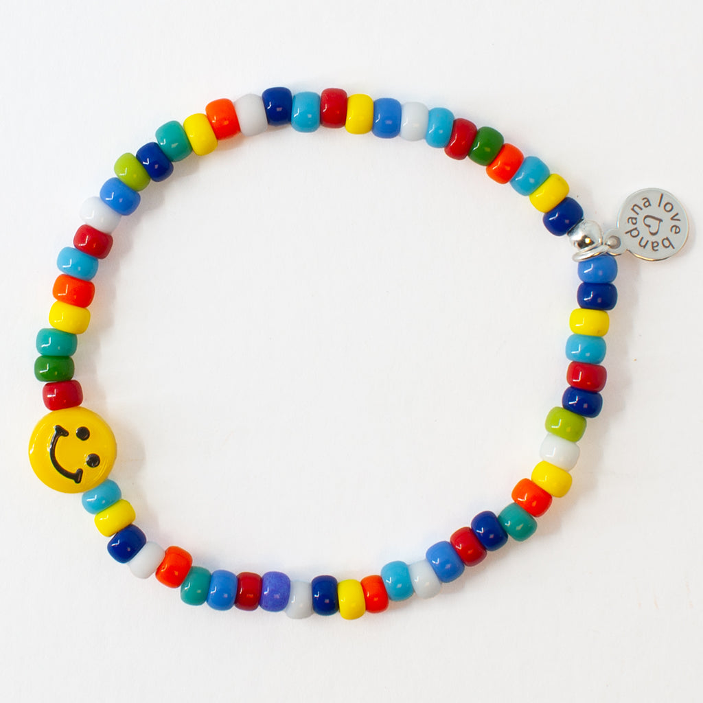 Smiley in Multicolor Candi Beads