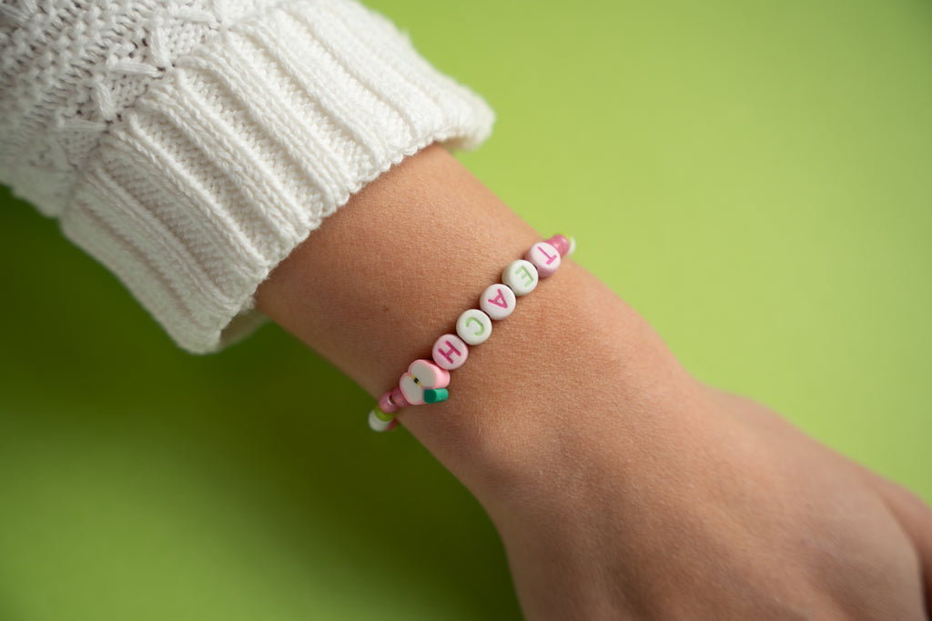 PInk Apple Teach Tutti Frutti Candi Beads