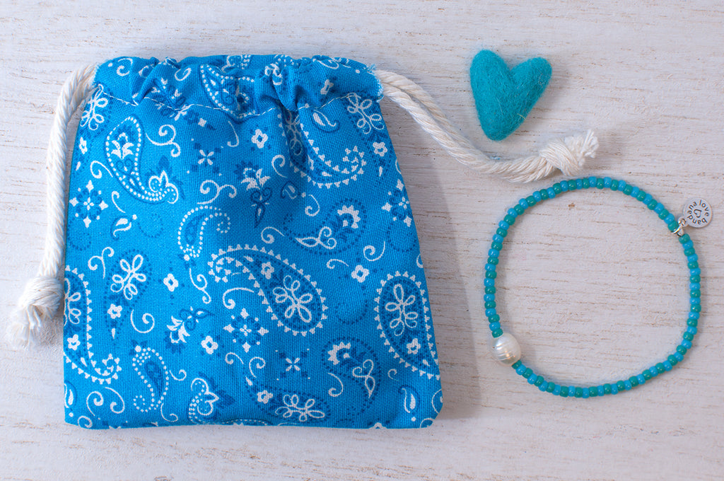 Pearl in Turquoise Mini Candi Beads