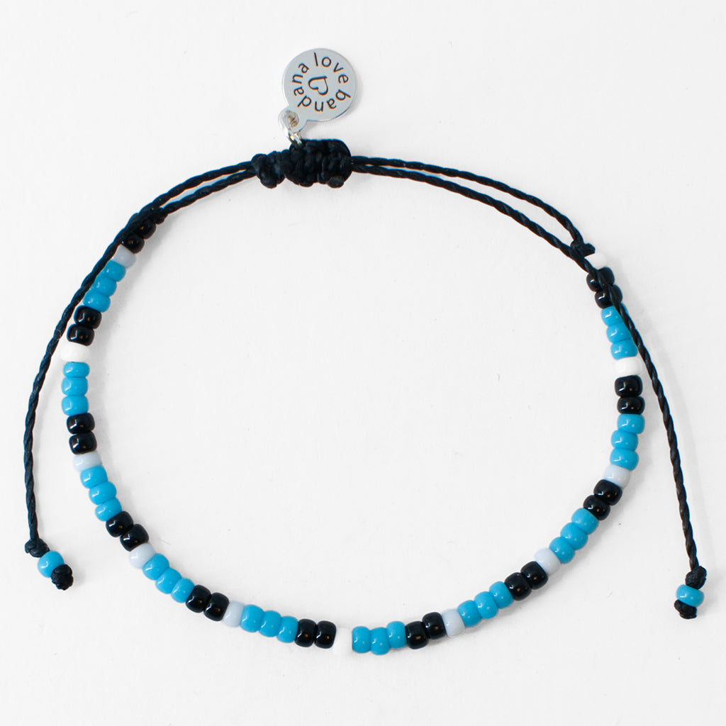 Turquoise and Black  Beaded String