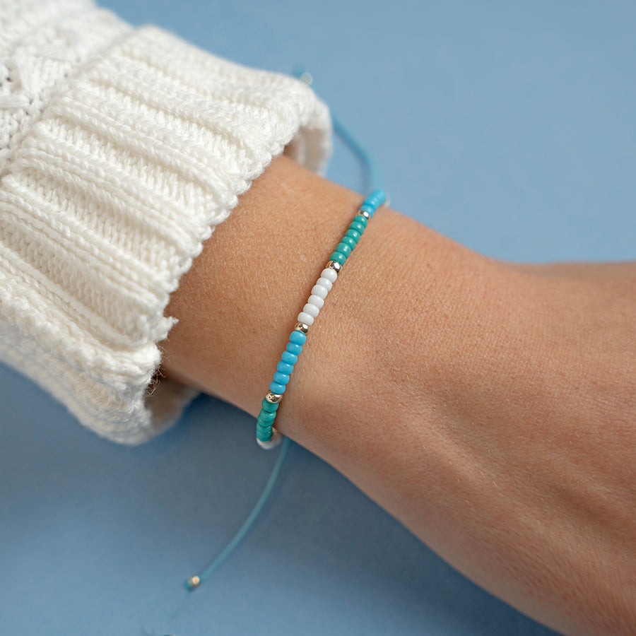 Turquoise and White Beaded String