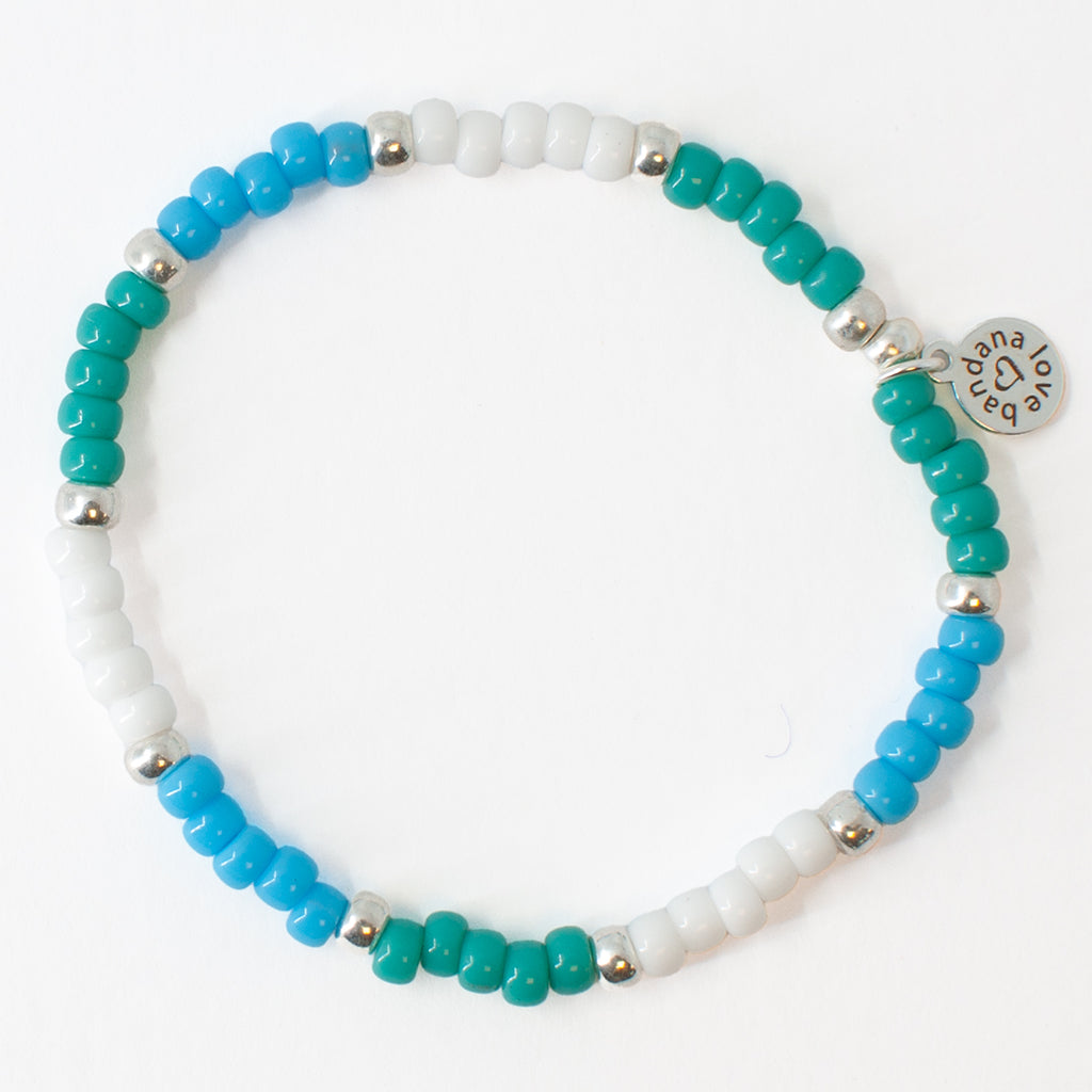 Turquoise and White Candi Beads