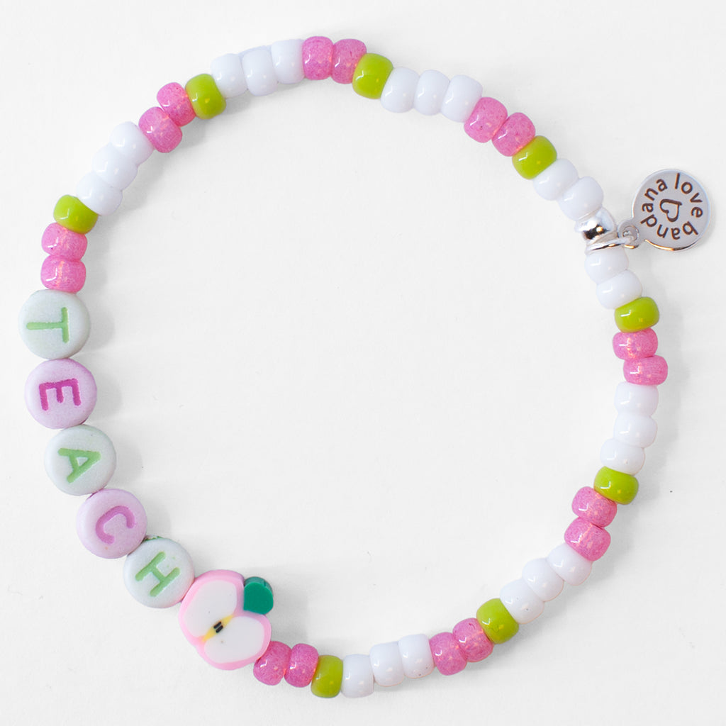 PInk Apple Teach Tutti Frutti Candi Beads