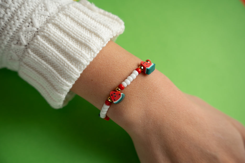 Watermelon Tutti Frutti Candi Beads