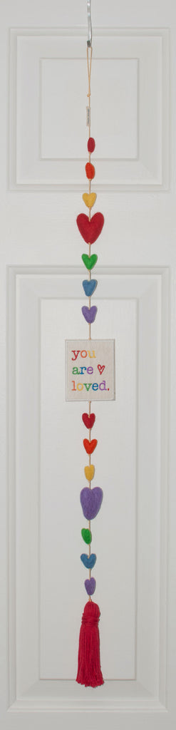 You are Loved Heart String in Rainbow