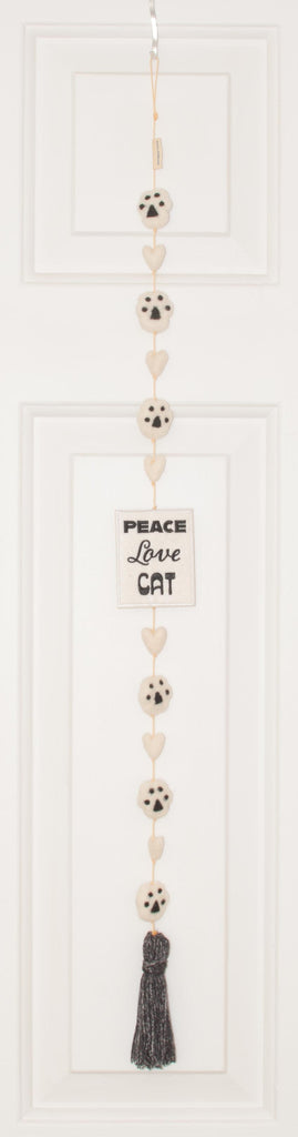 Peace Love Cat Heart String