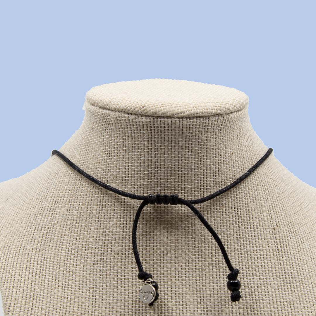 Black String Necklace with Choose-a-Charm – bandana love