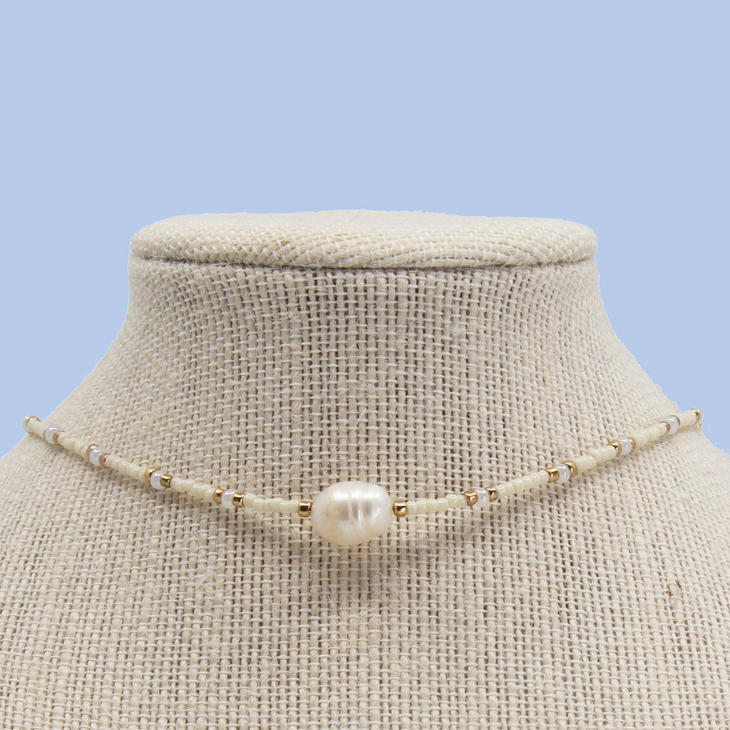 Creamy Single Pearl Necklace
