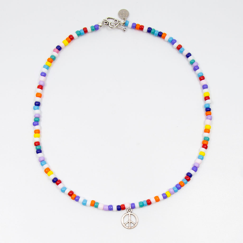 Multicolor Candi Beads Necklace with Choose-a-Charm